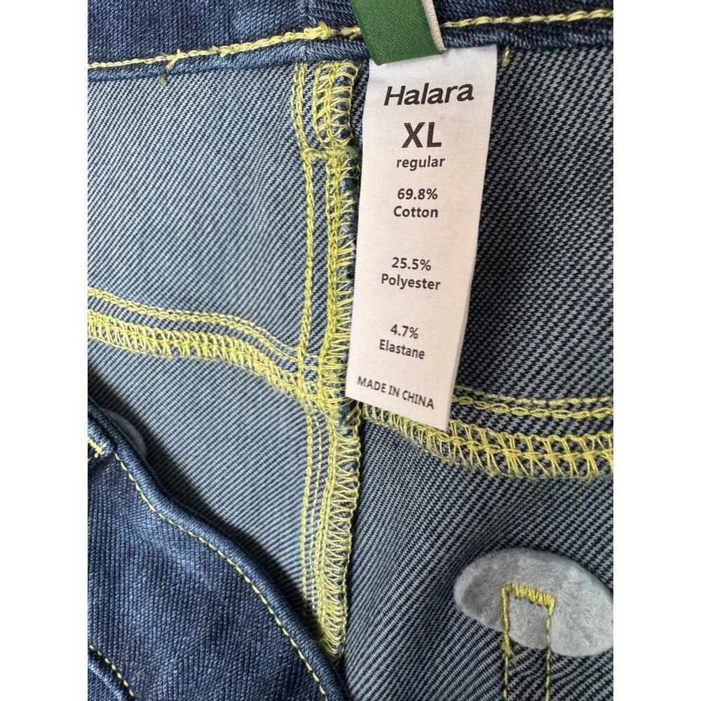 Halara Flex Denim Pull-On Straight Leg Jeans — XL Regular — Dark Wash - Picture 5 of 7